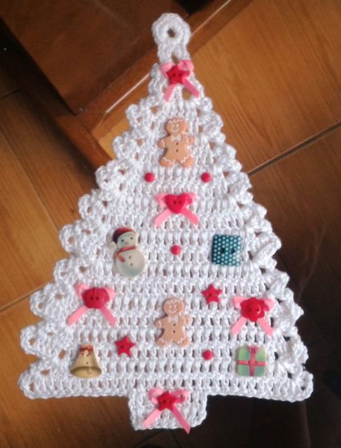 Decorações natalinas de crochê