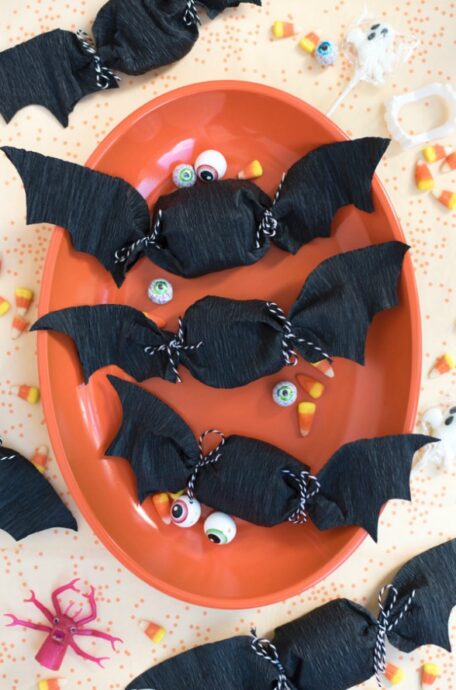 Tutorial de morcego para guloseimas de halloween