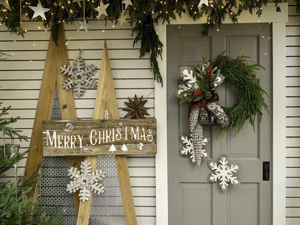 Enfeites de Natal para a porta de entrada. – Segredos da Vovó